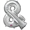 16IN SILVER AMPERSAND SHAPED FOIL