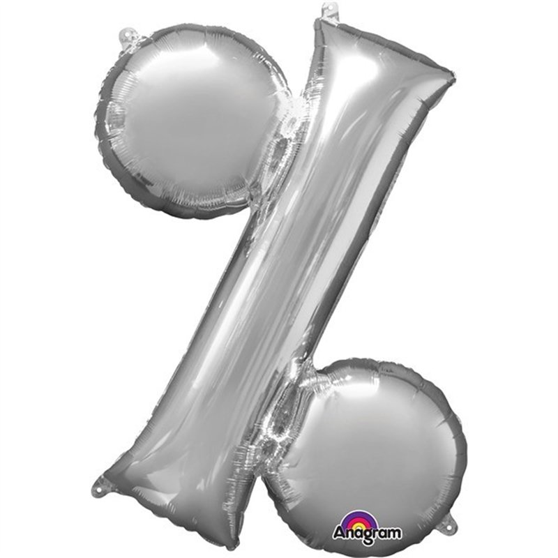 16IN SILVER PER CENT SHAPED FOIL