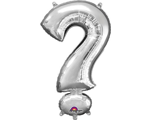 16IN SILVER QUESTION MARK SHAPED FOIL