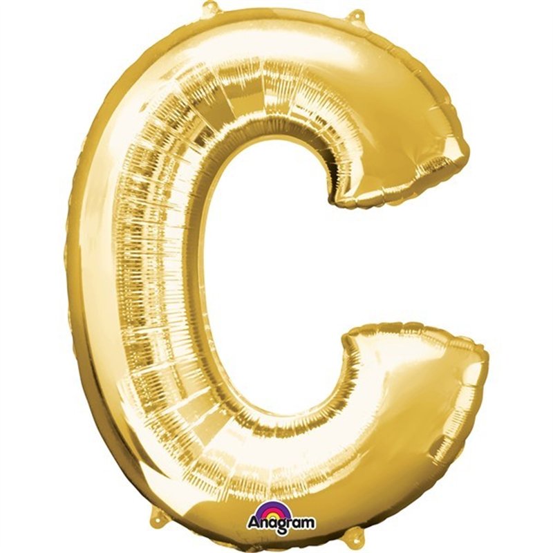 16IN GOLD LETTER C SHAPED FOIL