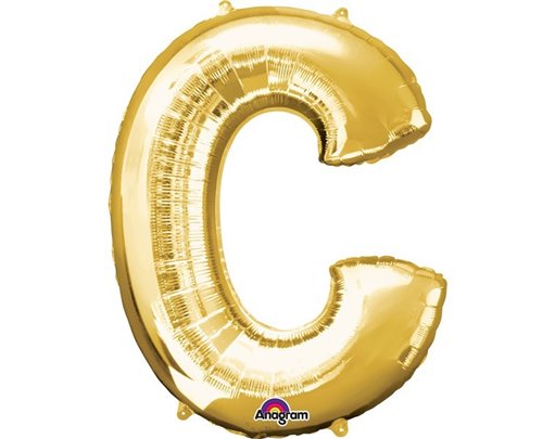 16IN GOLD LETTER C SHAPED FOIL