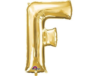16IN GOLD LETTER F SHAPED FOIL