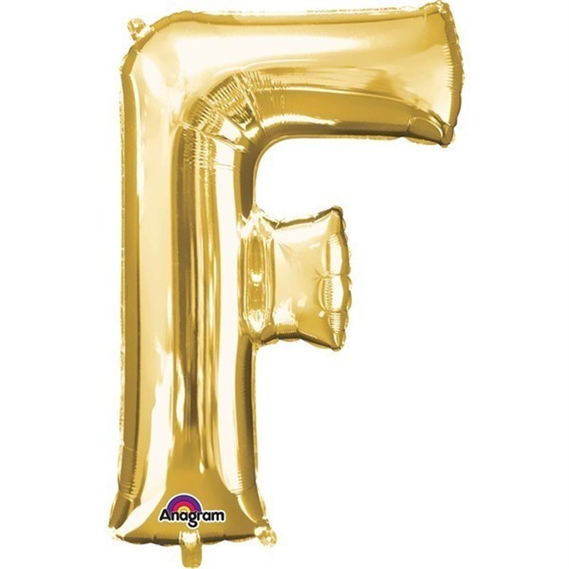 16IN GOLD LETTER F SHAPED FOIL