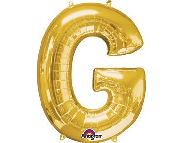 16IN GOLD LETTER G SHAPED FOIL