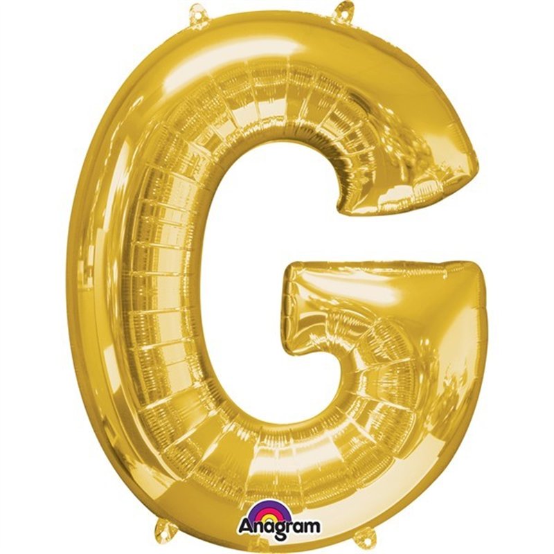 16IN GOLD LETTER G SHAPED FOIL