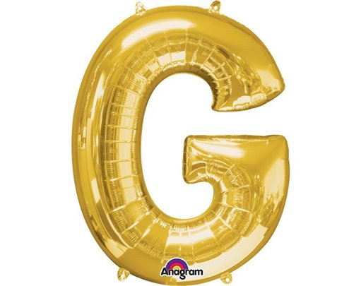 16IN GOLD LETTER G SHAPED FOIL