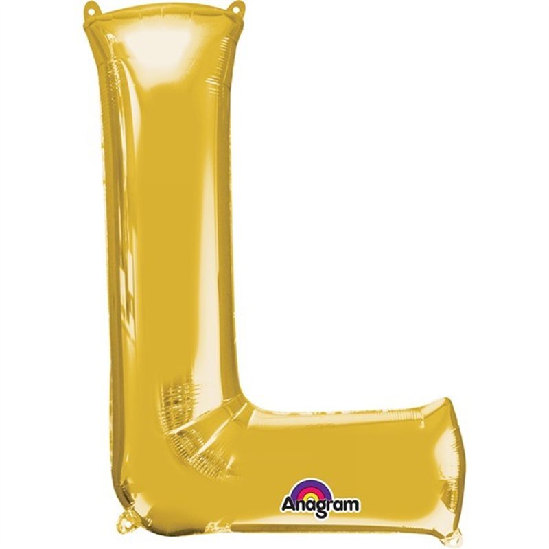 16IN GOLD LETTER L SHAPED FOIL