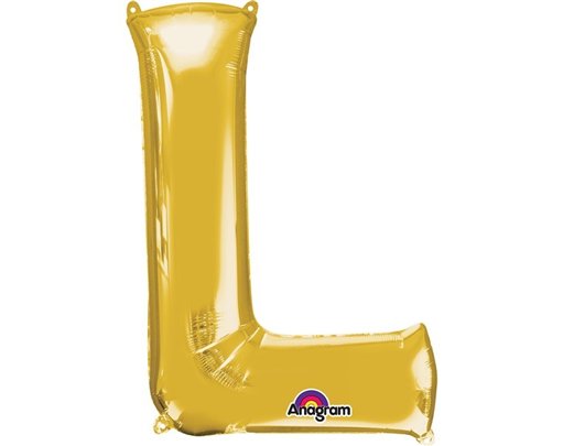 16IN GOLD LETTER L SHAPED FOIL