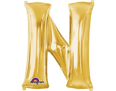 16IN GOLD LETTER N SHAPED FOIL