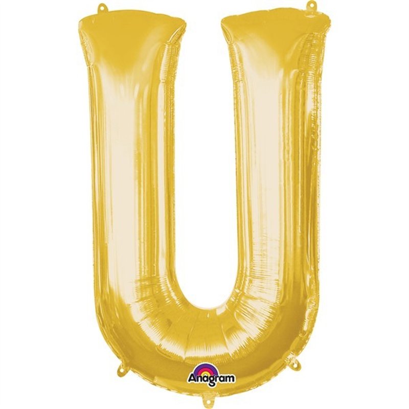 16IN GOLD LETTER U SHAPED FOIL
