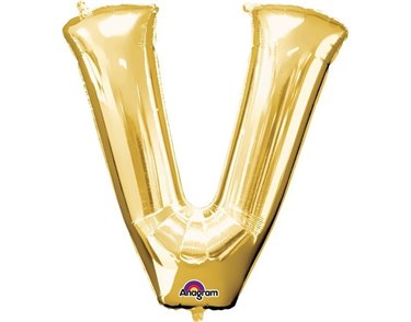 16IN GOLD LETTER V SHAPED FOIL