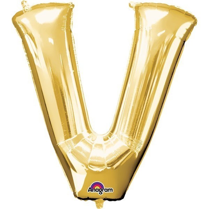 16IN GOLD LETTER V SHAPED FOIL