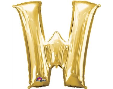 16IN GOLD LETTER W SHAPED FOIL