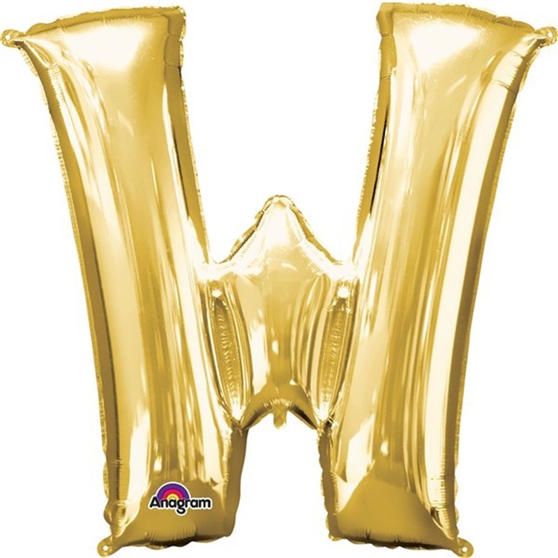 16IN GOLD LETTER W SHAPED FOIL