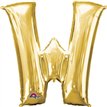 16IN GOLD LETTER W SHAPED FOIL