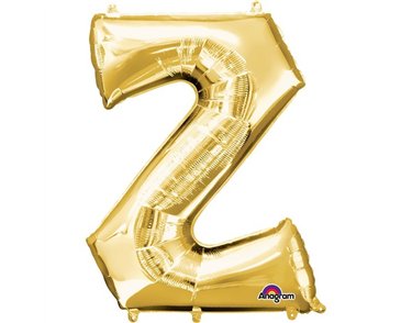 16IN GOLD LETTER Z SHAPED FOIL