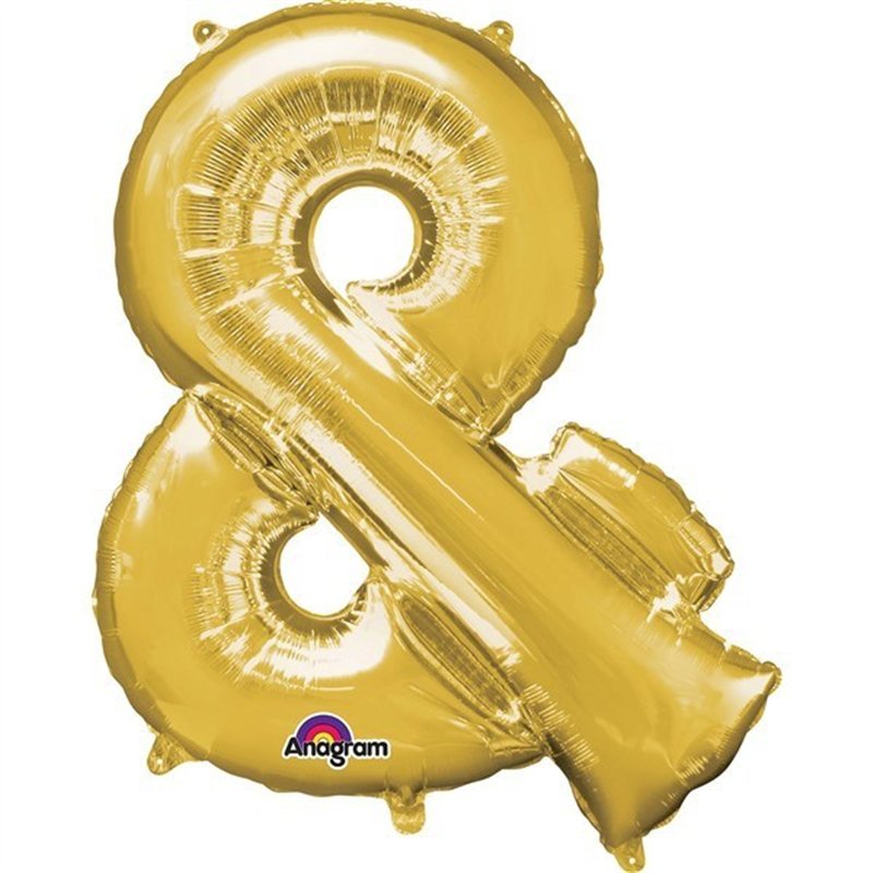 16IN GOLD AMPERSAND SHAPED FOIL