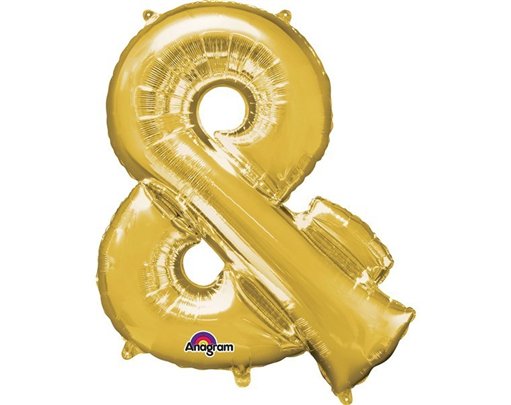 16IN GOLD AMPERSAND SHAPED FOIL