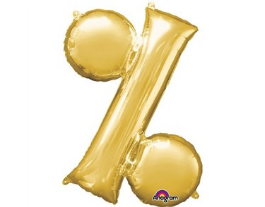 16IN GOLD PER CENT SHAPED FOIL
