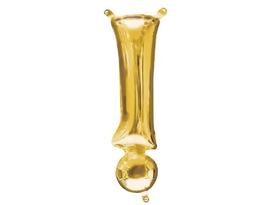 16IN GOLD EXCLAMATION MARK SHAPED FOIL