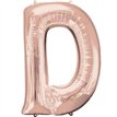 16IN ROSE GOLD LETTER D SHAPED FOIL