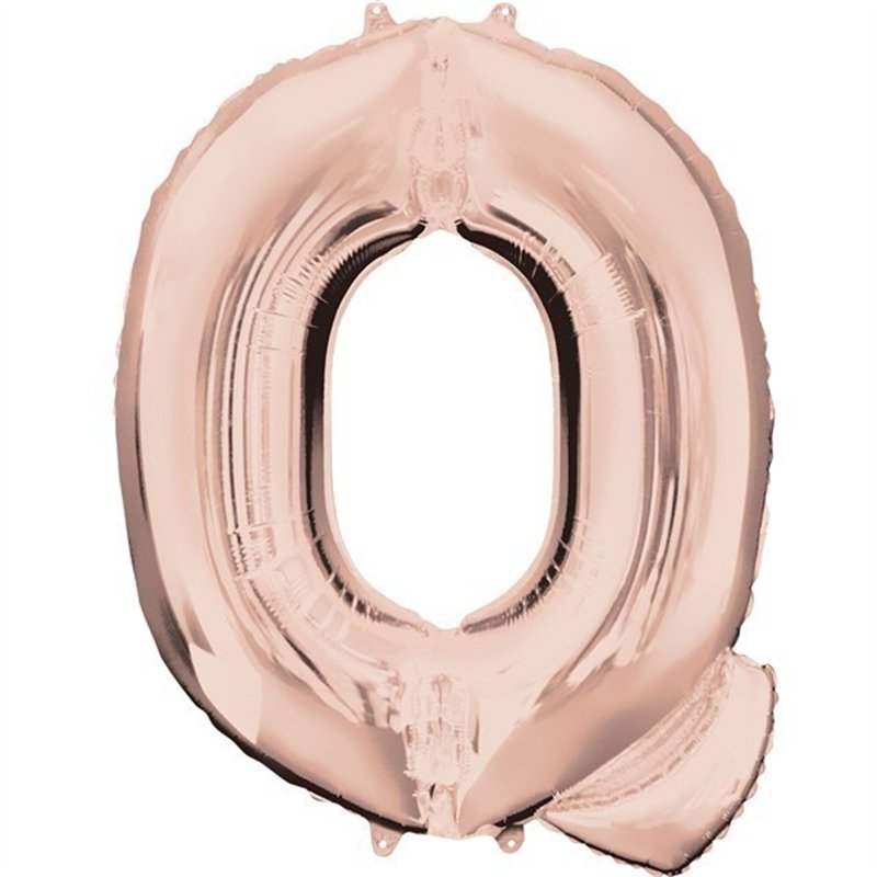 16IN ROSE GOLD LETTER Q SHAPED FOIL