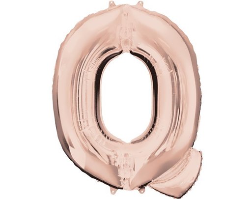 16IN ROSE GOLD LETTER Q SHAPED FOIL