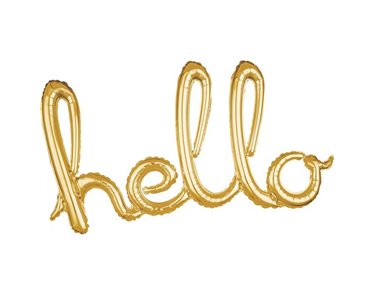 HELLO GOLD AIR-FILL FOIL SCRIPT