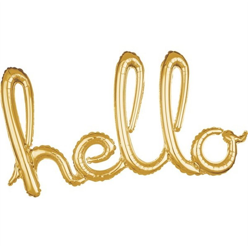 HELLO GOLD AIR-FILL FOIL SCRIPT