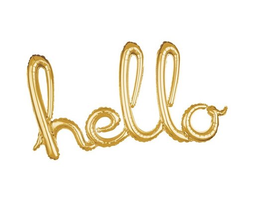 HELLO GOLD AIR-FILL FOIL SCRIPT