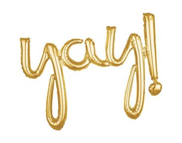 YAY GOLD AIR-FILL FOIL SCRIPT