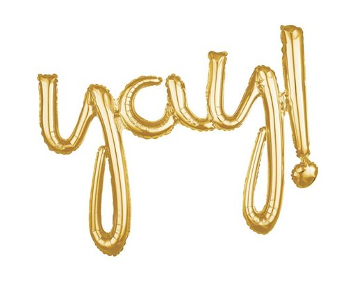 YAY GOLD AIR-FILL FOIL SCRIPT
