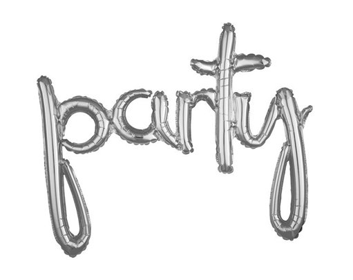 PARTY SILVER AIR-FILL FOIL SCRIPT