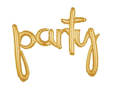 PARTY GOLD AIR-FILL FOIL SCRIPT