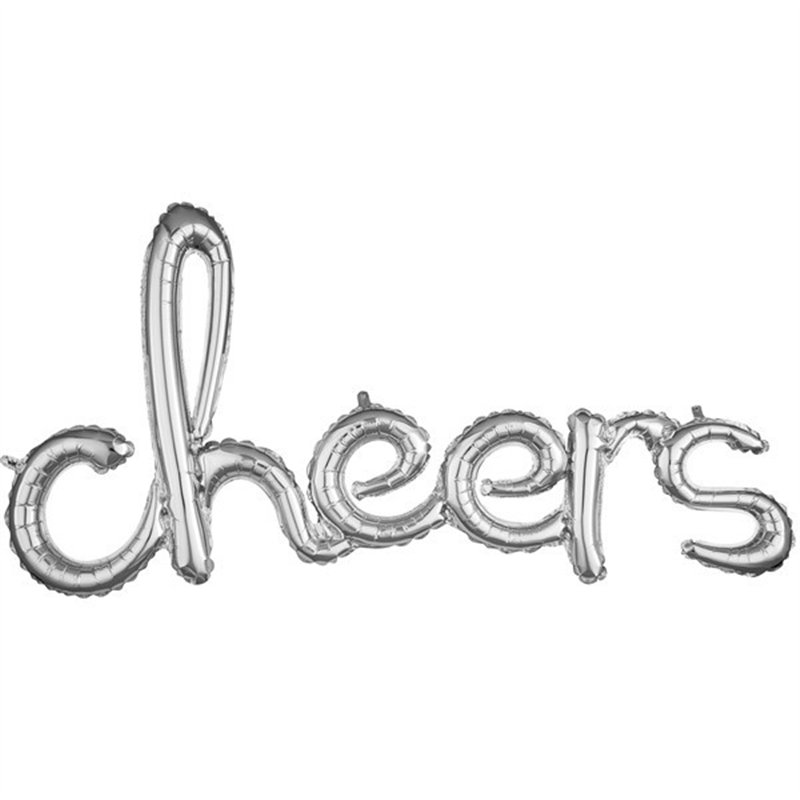 CHEERS SILVER AIR-FILL FOIL SCRIPT