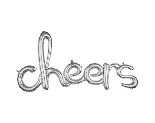 CHEERS SILVER AIR-FILL FOIL SCRIPT