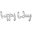 HAPPY B.DAY SILVER AIR-FILL FOIL SCRIPT