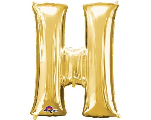16IN GOLD LETTER H SHAPED FOIL