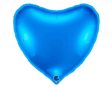 36IN BLUE HEART FOIL BALLOON
