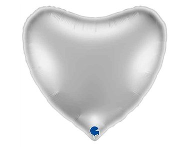 36IN SILVER HEART FOIL BALLOON