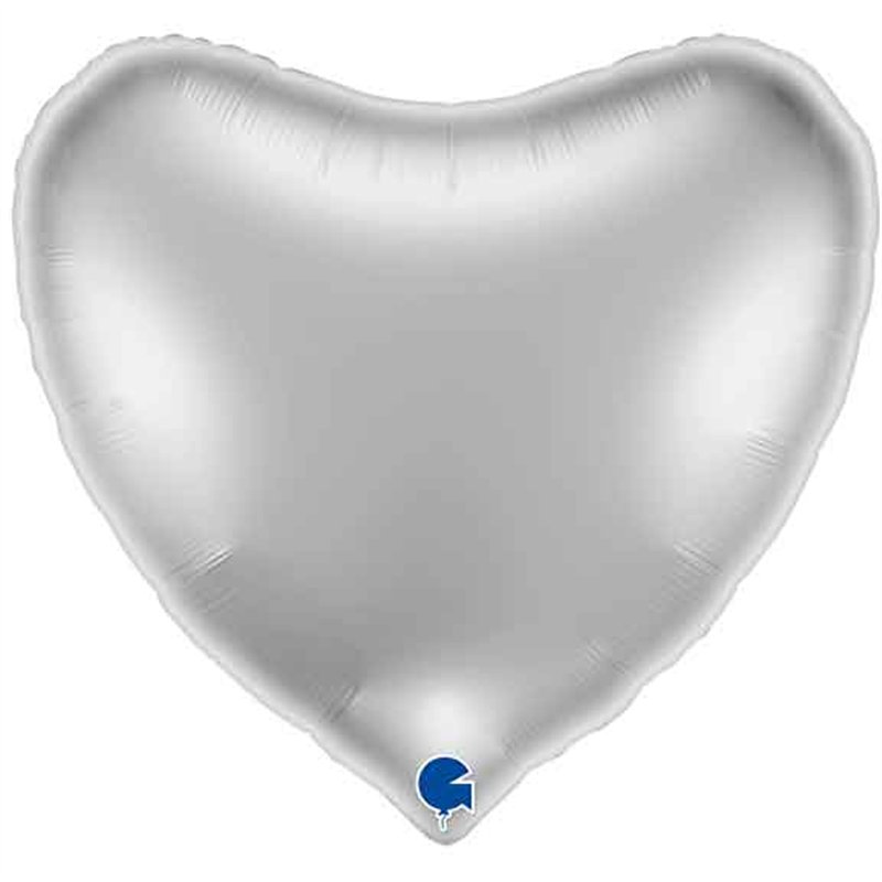 36IN SILVER HEART FOIL BALLOON