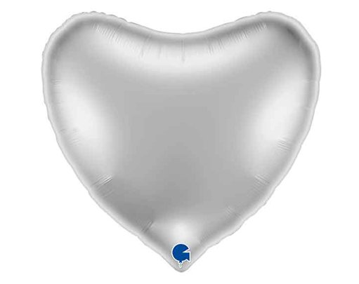 36IN SILVER HEART FOIL BALLOON