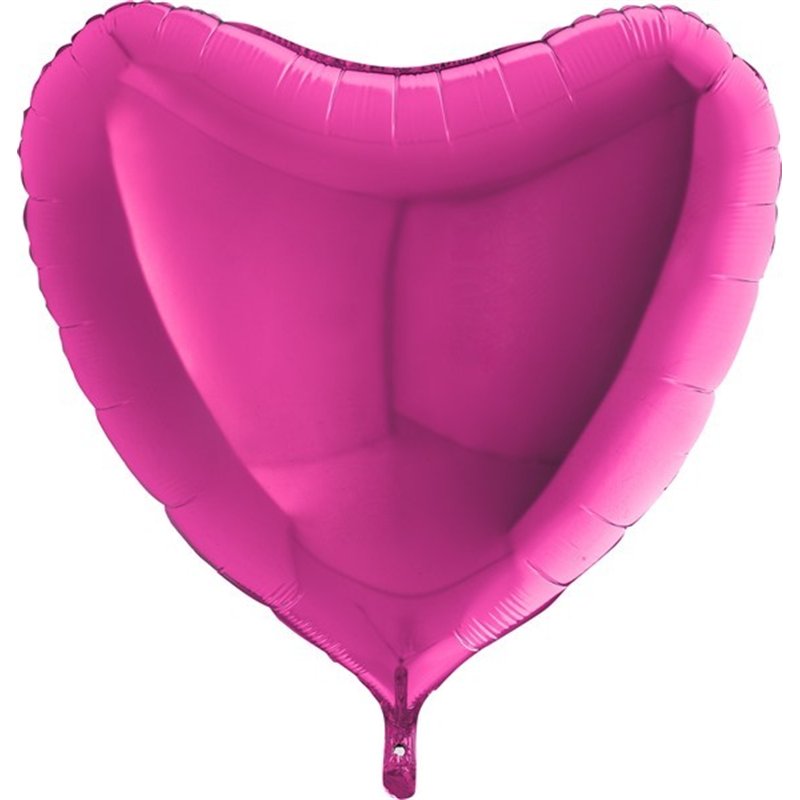 36IN MAGENTA HEART FOIL BALLOON