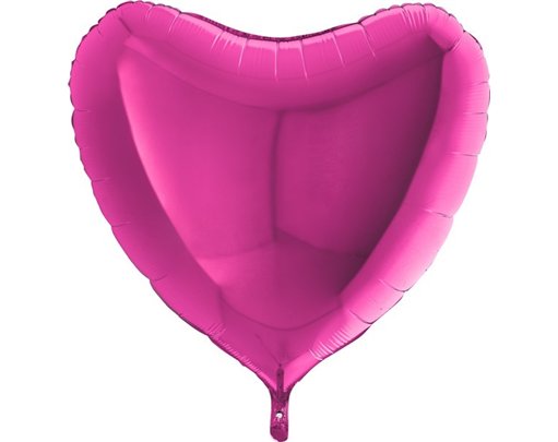 36IN MAGENTA HEART FOIL BALLOON