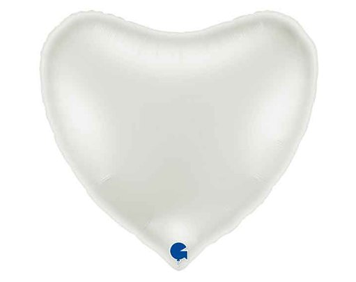36IN WHITE HEART FOIL BALLOON