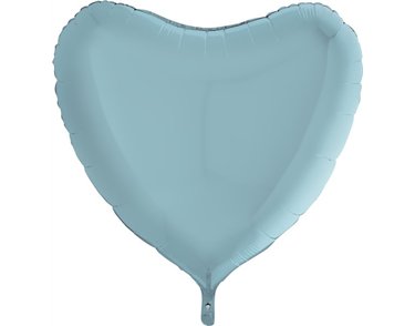 36IN PASTEL BLUE HEART FOIL BALLOON