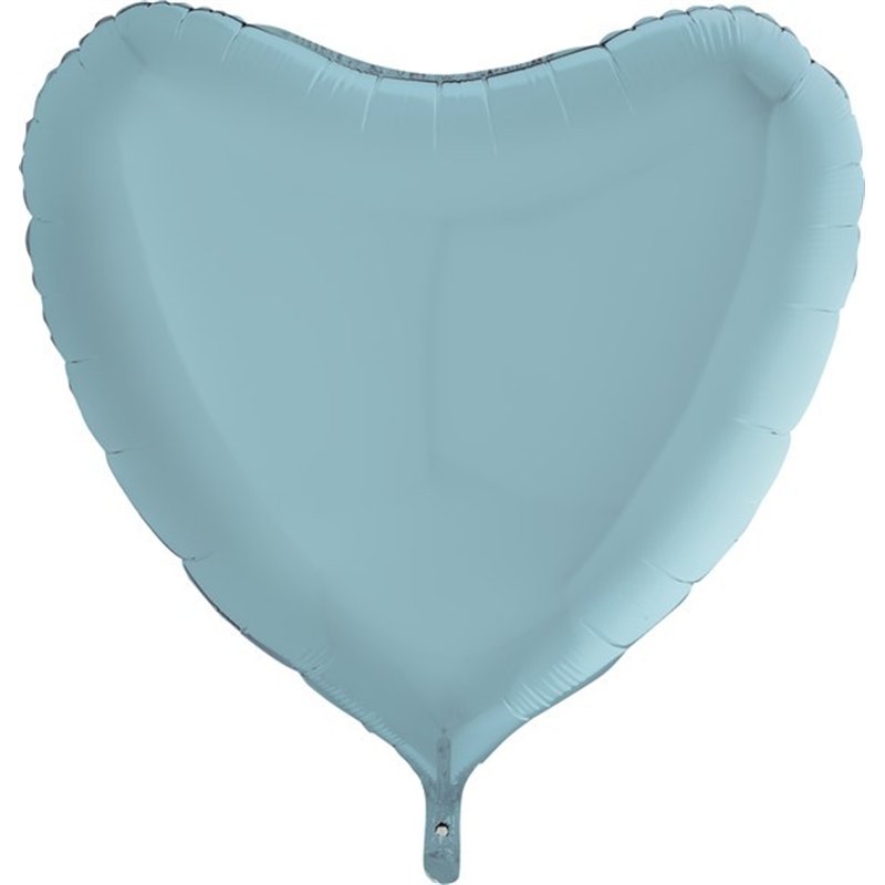 36IN PASTEL BLUE HEART FOIL BALLOON
