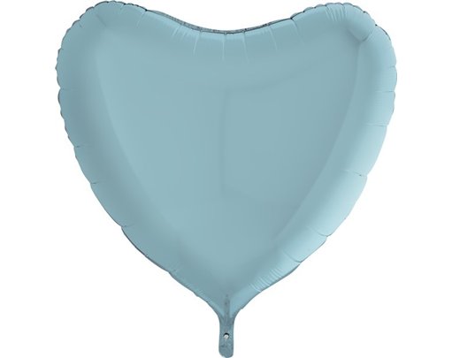 36IN PASTEL BLUE HEART FOIL BALLOON