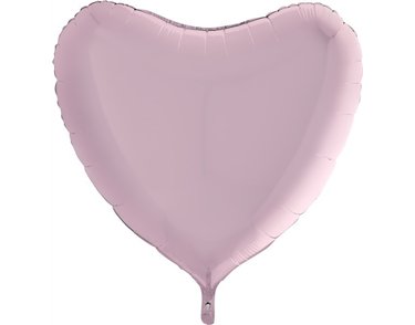 36IN PASTEL PINK HEART FOIL BALLOON