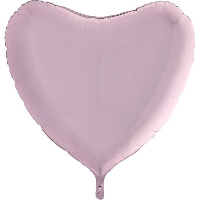 36IN PASTEL PINK HEART FOIL BALLOON